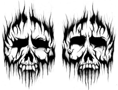 SKULL PAIR - TATTOO DESIGN by 13star on DeviantArt