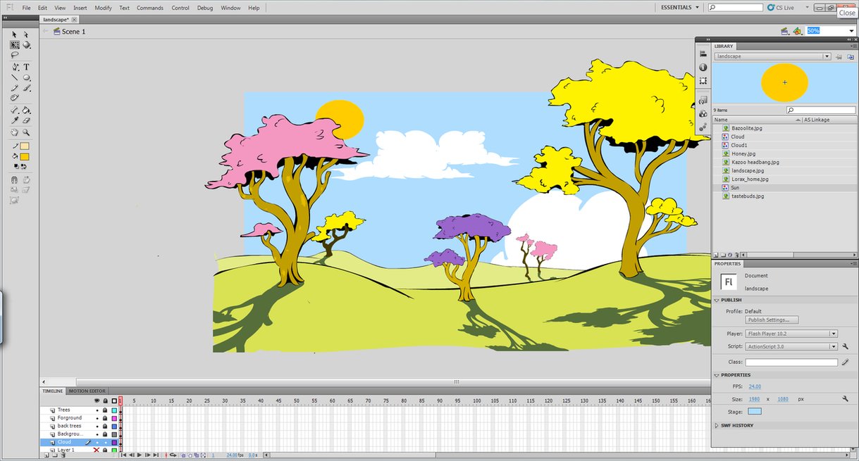 Flash animation landscape by Greasy-Gypsy on DeviantArt