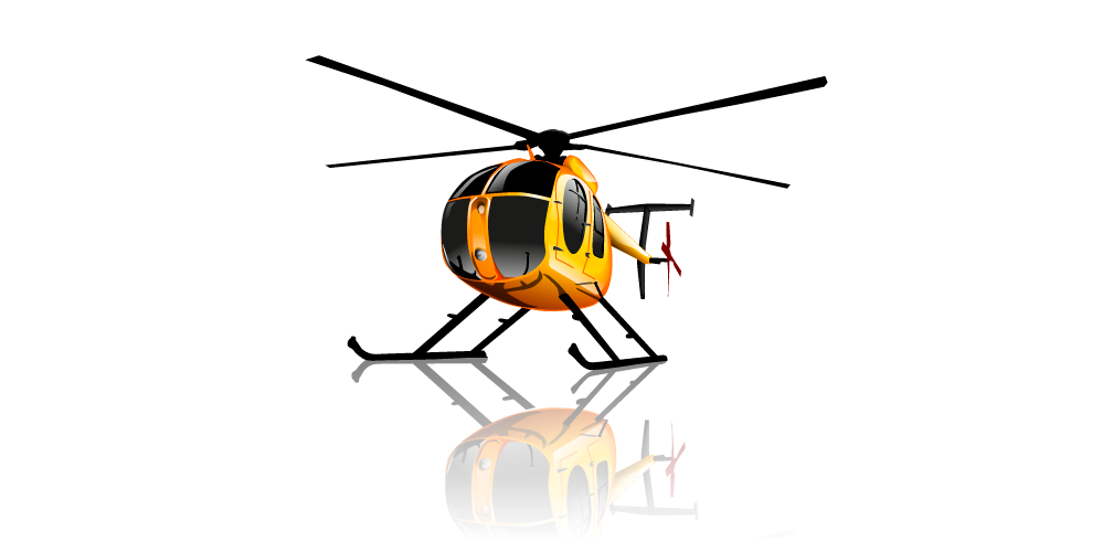 Chicago > Illustration > Stylized > Hughes 500D Helicopter ...