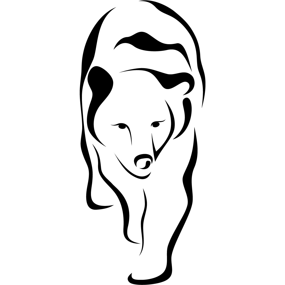 Pix For > Grizzly Bear Standing Outline