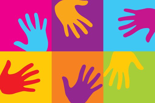 Pop Art Hands Vector Graphic — collaboration, human