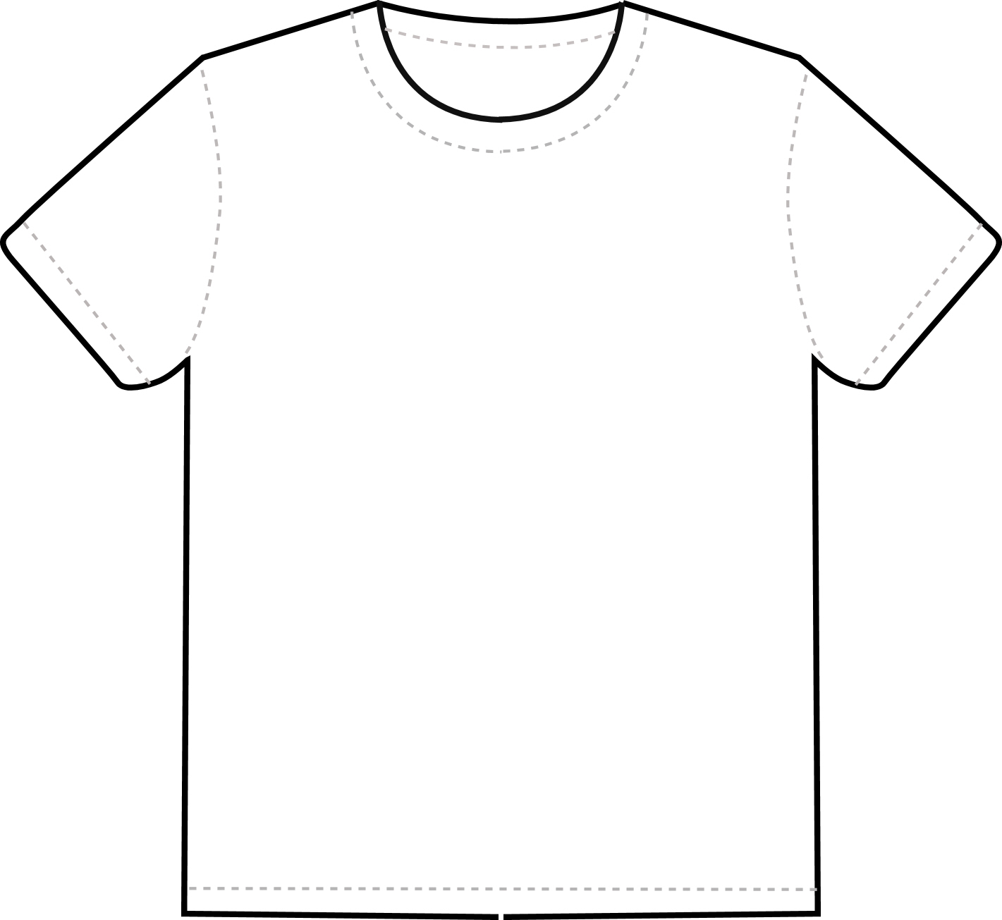 Printable T-shirt Template - Cliparts.co