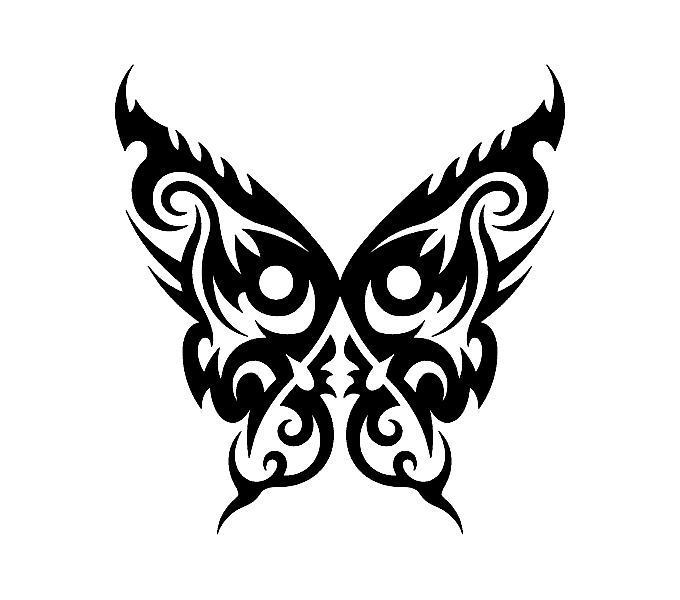 black and white butterfly tattoo design img48 «Other black and ...