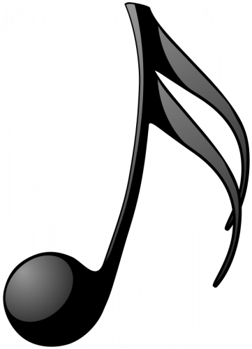 Quaver musical note vector drawing | Public domain vectors