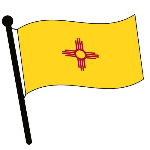 New Mexico Waving Flag Clip Art