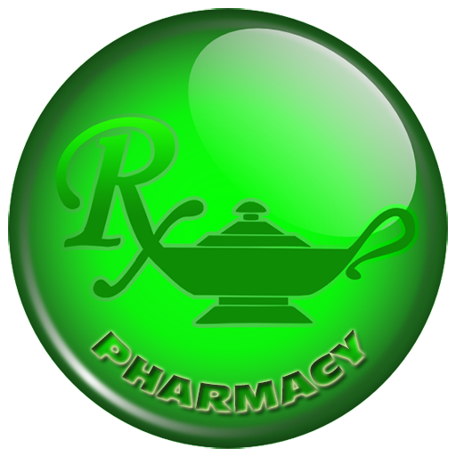 Pharmacy genie lamp logo clipart image - ipharmd.