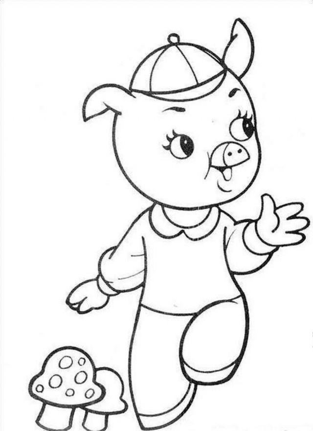 Three Little Boys Pigs Coloring Page Coloringplus 188683 Three ...