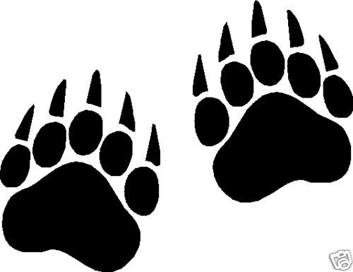 Bear Paw Print Decal | eBay