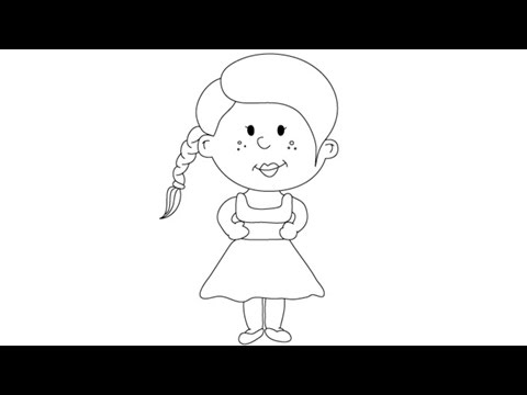How to draw Girls - Easy step-by-step drawing lessons for kids ...