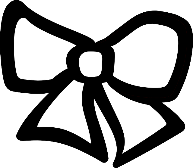 OUTLINE, RIBBON, HAIR, CLOTHING, BOW, PRESENT - Public Domain ...