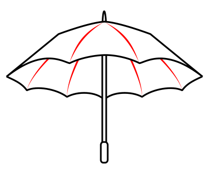 How to draw a cartoon umbrella | Kids how to draw 1 | Pinterest