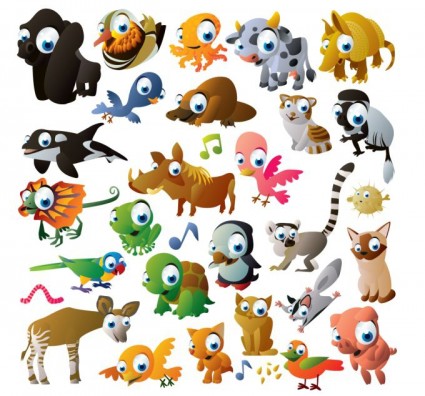 Cartoon Animals Free vector in Encapsulated PostScript eps ( .eps ...