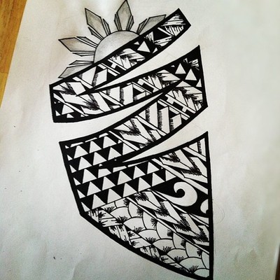 Hawaiian Tribal Drawings On Paper - Gallery