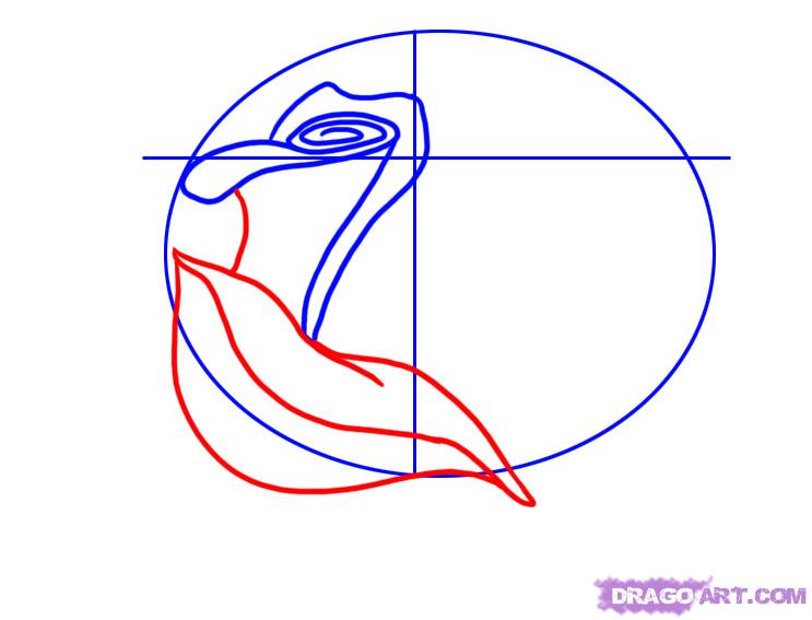 How to Draw a Cartoon Rose, Step by Step, Flowers, Pop Culture ...