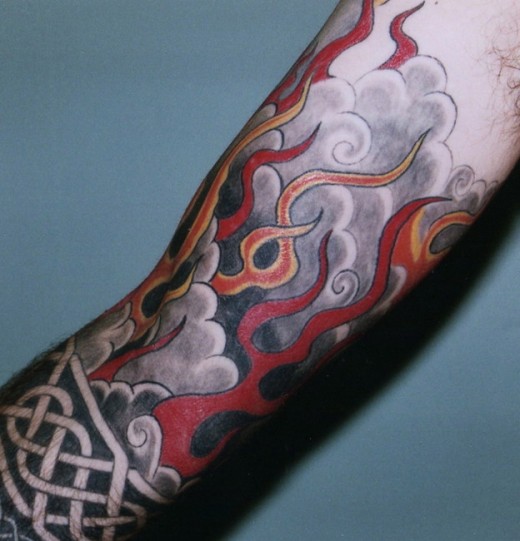 Like img - Showing > Fire Tattoos for Men