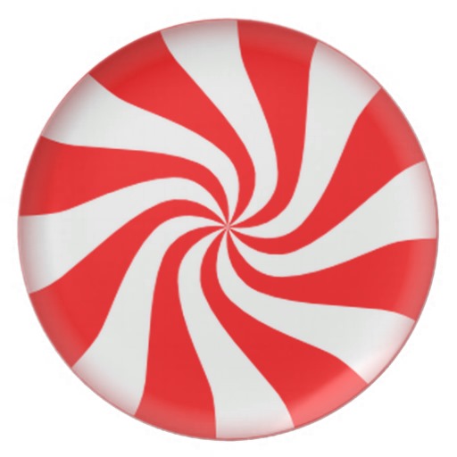 Red Peppermint Candy Melamine Plate | Zazzle