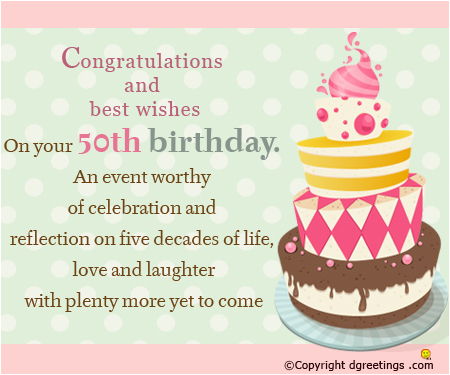 Congratulations and best wishes, Happy 50th Birthday | Fiftieth ...