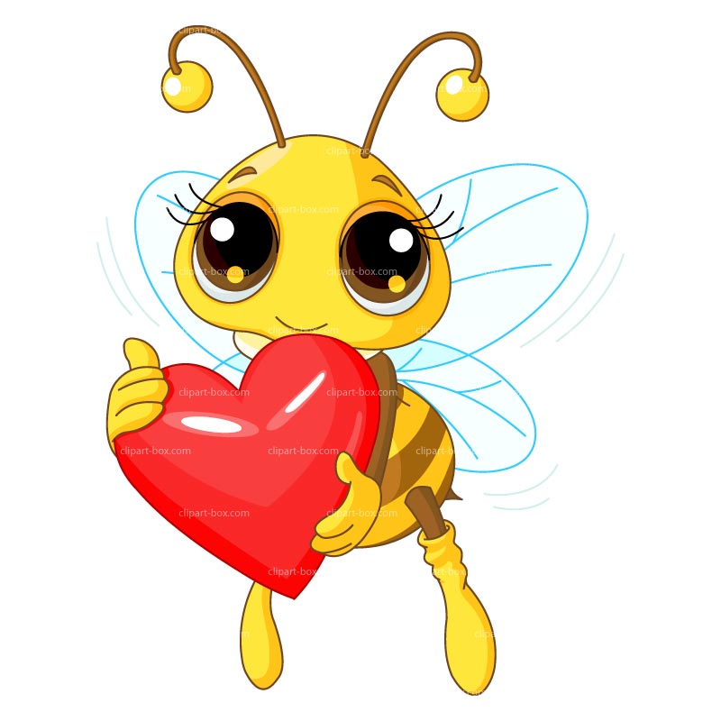 CLIPART LOVE BEE | Royalty