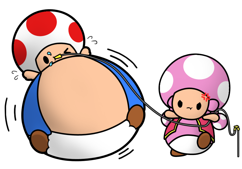 Inflated Toadette by selphy6 on deviantART