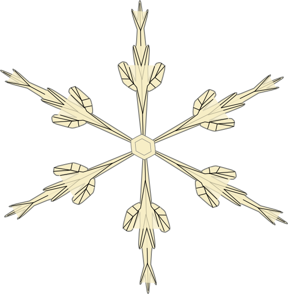 Snowflake 3 clip art - vector clip art online, royalty free ...