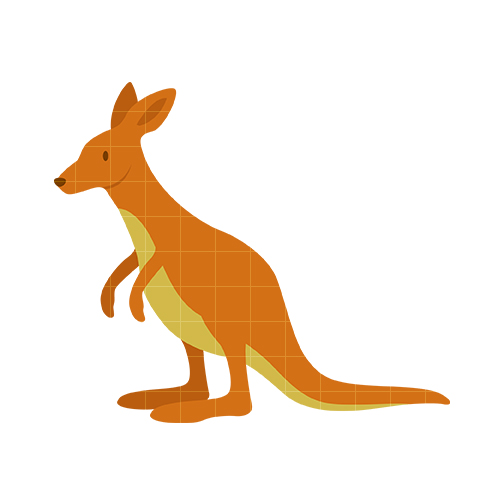 Kangaroo Clip Art - Quarter Clipart
