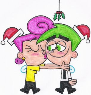 Cosmo and Wanda Under the Mistletoe by nintendomaximus on deviantART