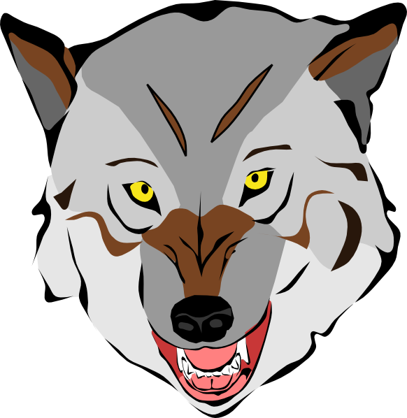 Grey Wolf clip art - vector clip art online, royalty free & public ...