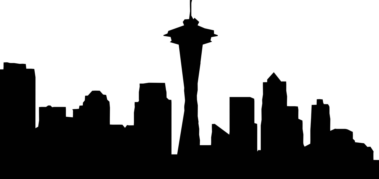 Seattle Skyline Outline - Cliparts.co