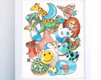 Popular items for animal balloons on Etsy