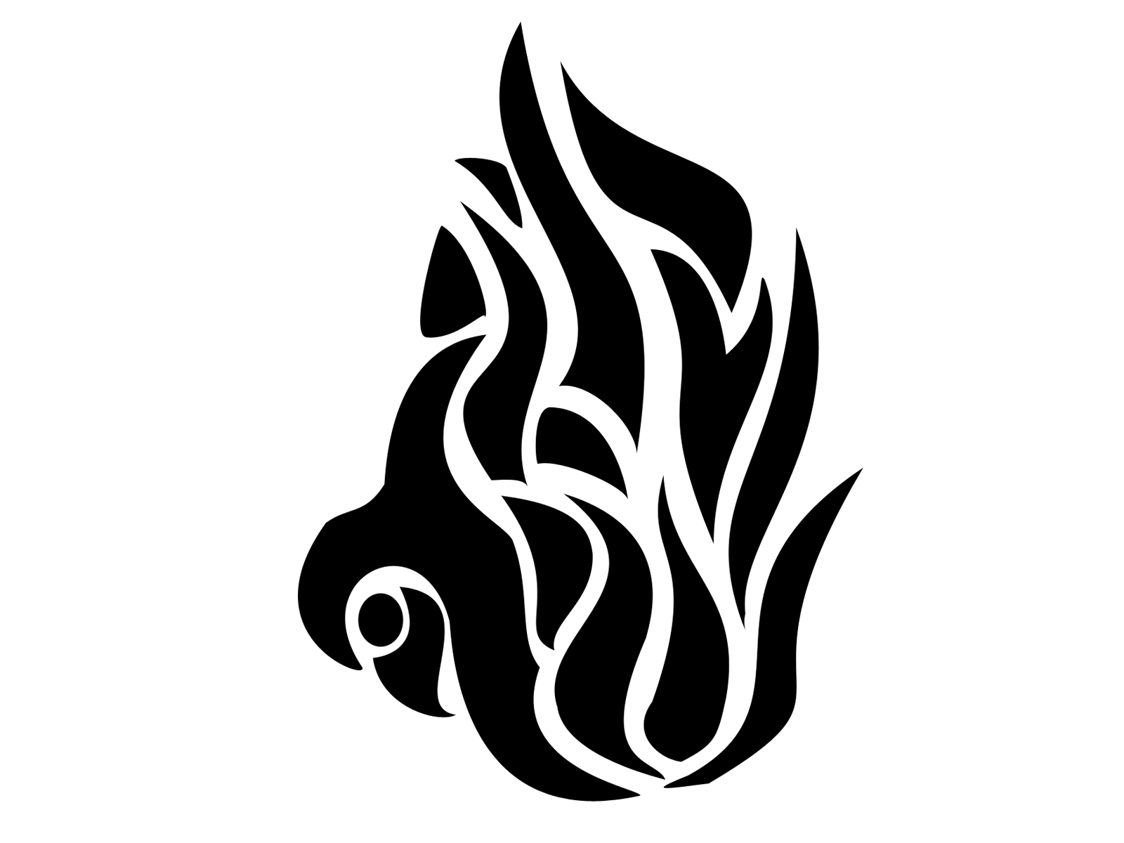 Tribal Fire Tattoo - Cliparts.co