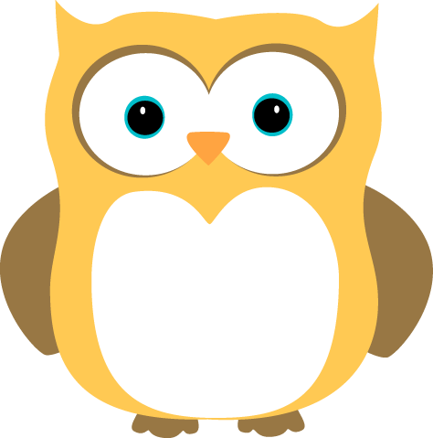 Yellow and Brown Owl Clip Art - Yellow and Brown Owl Image