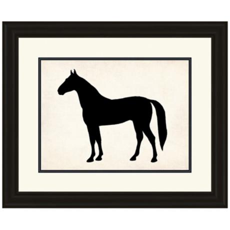 Horse Silhouette 29" Wide Animal Wall Art - #X0906 | LampsPlus.com