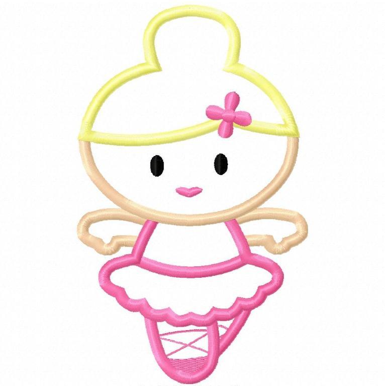 Ballerina Applique ... by Digitizing Dolls | Embroidery Pattern