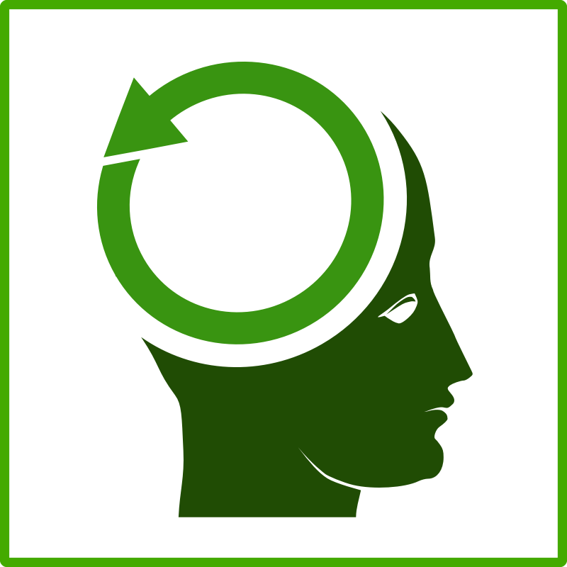 Clipart - eco think green icon