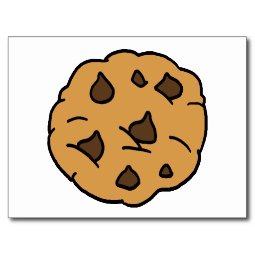 Cartoon Clipart HUGE Chocolate Chip Cookie Dessert Postcards | Zazzle