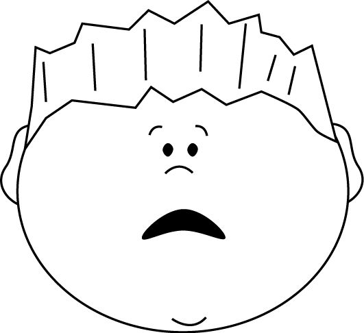 Black and White Scared Face Boy | Students' emotions and feelings ...