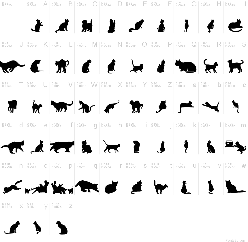 Cat Silhouettes font