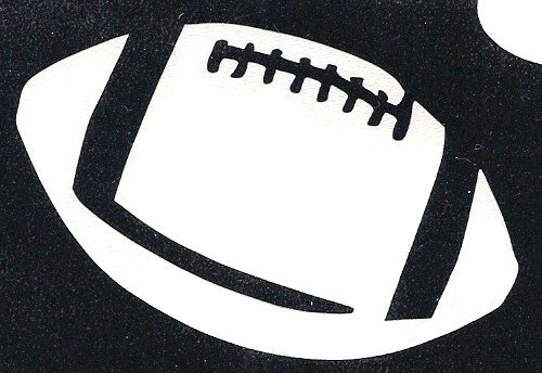 Football three layer adhesive stencil for face paint or glitter ...