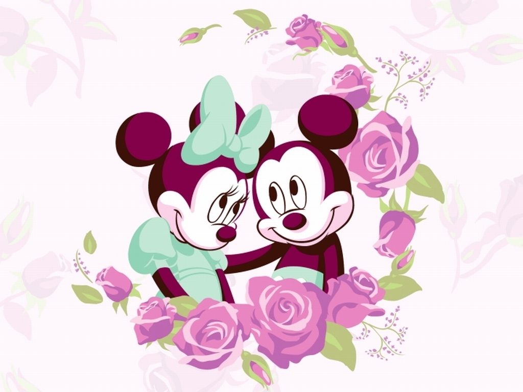 Group of: This is Minnie and Micky Mouse around flowers!!! | We ...