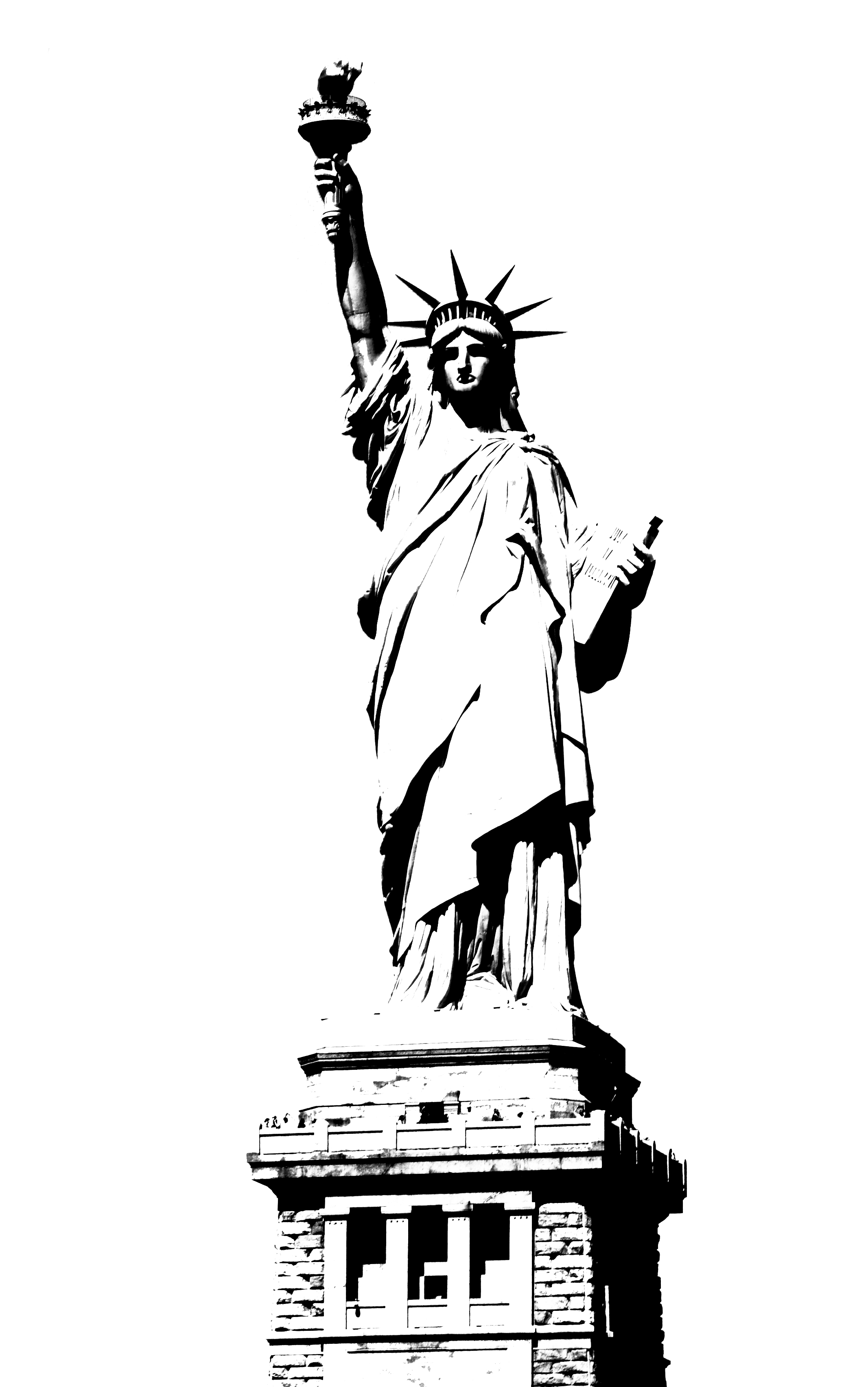 Statue Of Liberty Drawing Outline - Marjorie Wei