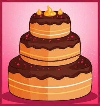 Drawing Food Tutorials - How to Draw a Simple Birthday Cake