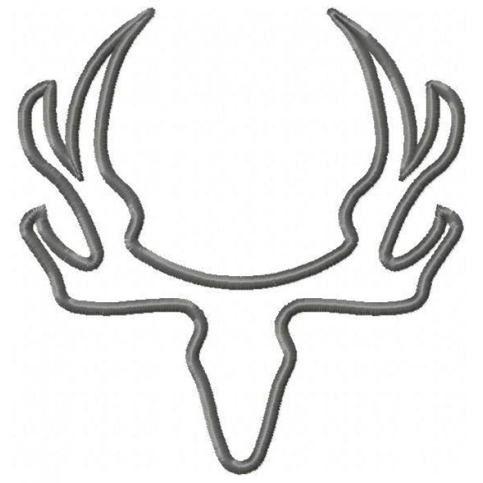 Hunting Buck Silhouette Applique Designs 2028