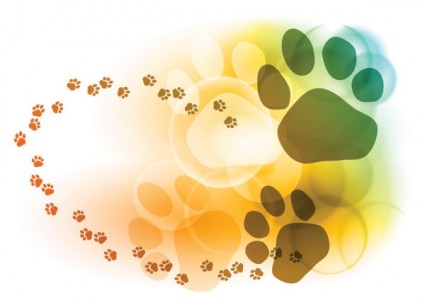 Colorful bubbles footprints background vector Free vector in ...