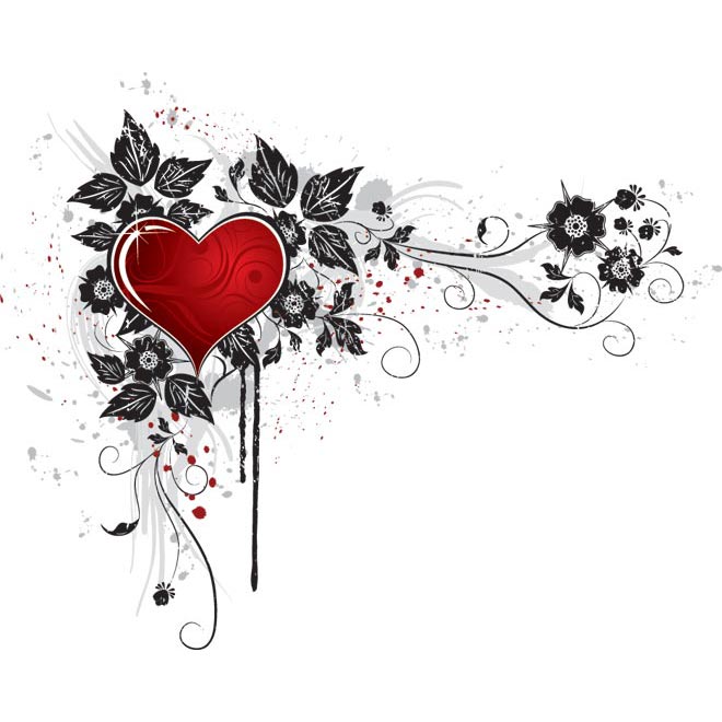 Free vector Valentine heart ornament page border design