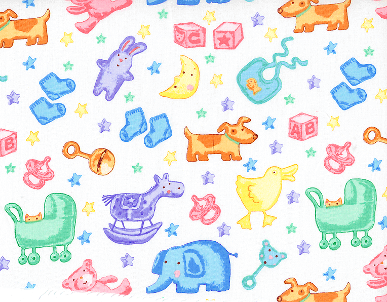 Hallmark Baby Things Allover [HM24-Multi] - $10.60 : Kids fabric ...