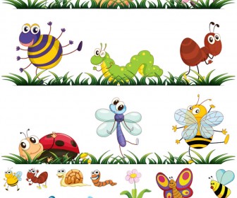 Cartoon insects vector | Vector Graphics Blog