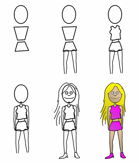 How to draw girls