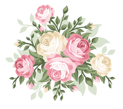 Elegant flowers bouquet vector 01 - Vector Flower free download
