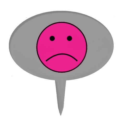 Sad Face Cake Toppers, Sad Face Cake Picks & Decorations