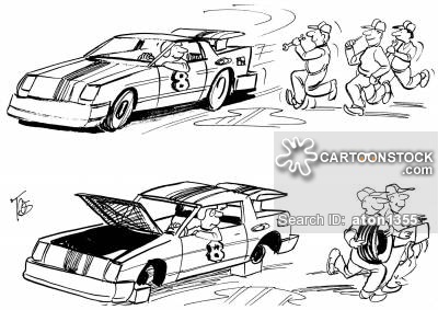 Car Racing Cartoons and Comics - funny pictures from CartoonStock